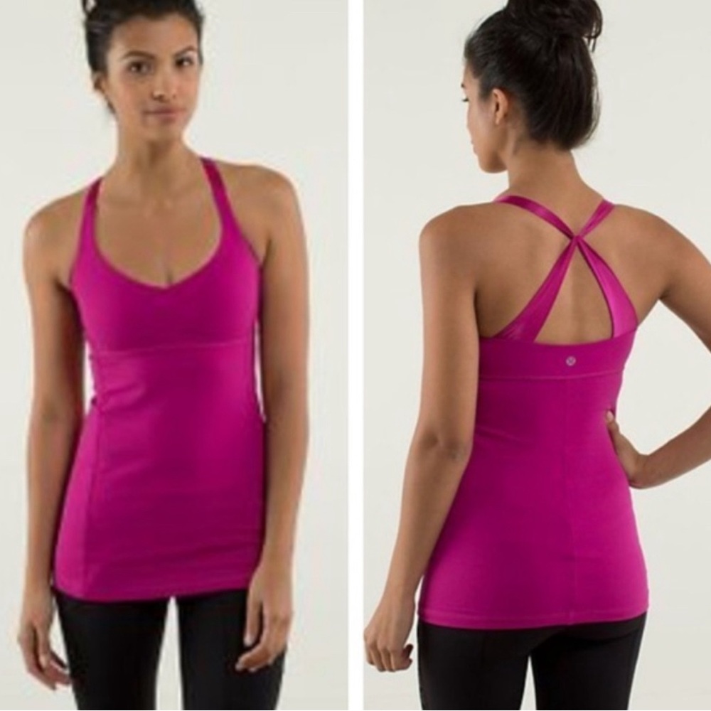 LULULEMON Practice Daily Tank Raspberry Pink Size 6